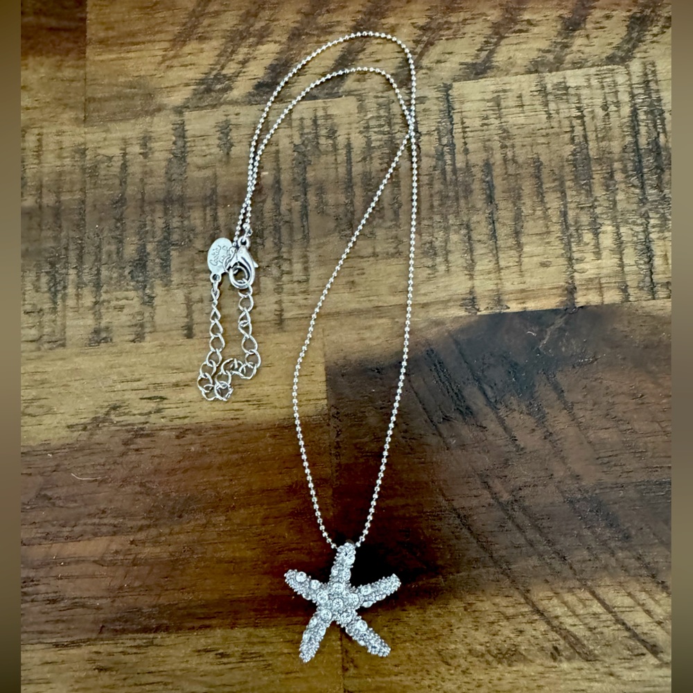 Cookie Lee Rhinestone Starfish Necklace